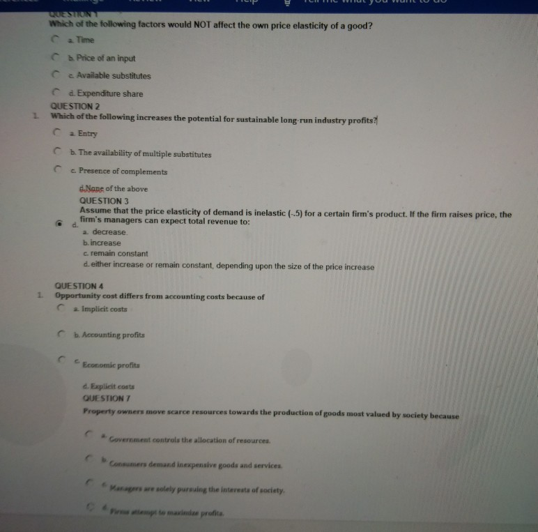 Solved Which of the following factors would NOT affect the | Chegg.com