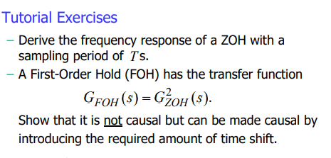 Solved Tutorial Exercises - Derive the frequency response of | Chegg.com