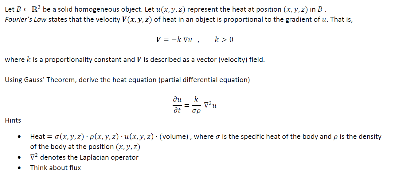 Solved Let B C R3 Be A Solid Homogeneous Object Let U X Chegg Com