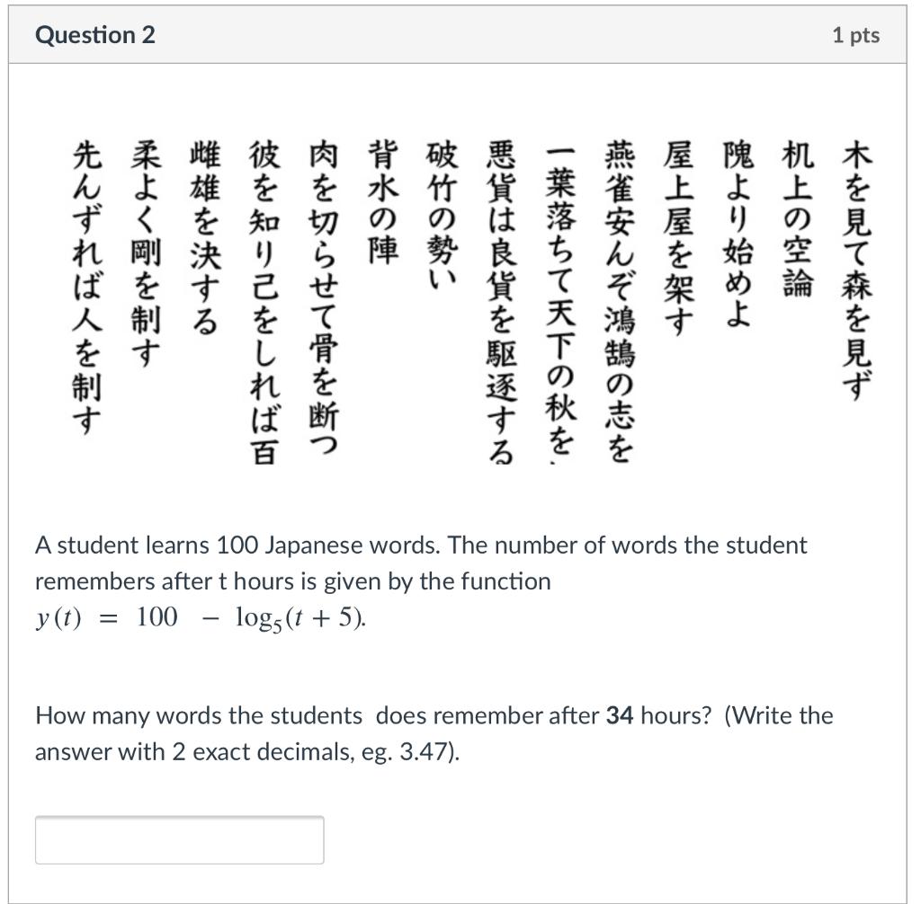 1 Pts 木を見て森を見ず 机上の空論 塊より始めよ 屋上屋を架す 燕雀安んぞ鴻鵠の志を Chegg Com