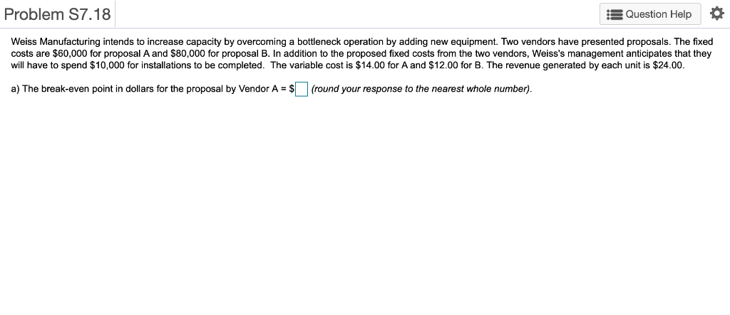 Solved What Is The Break-even Point In Units For Proposal | Chegg.com