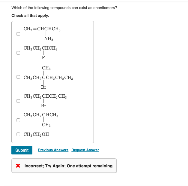 Solved Which of the following compounds can exist as | Chegg.com