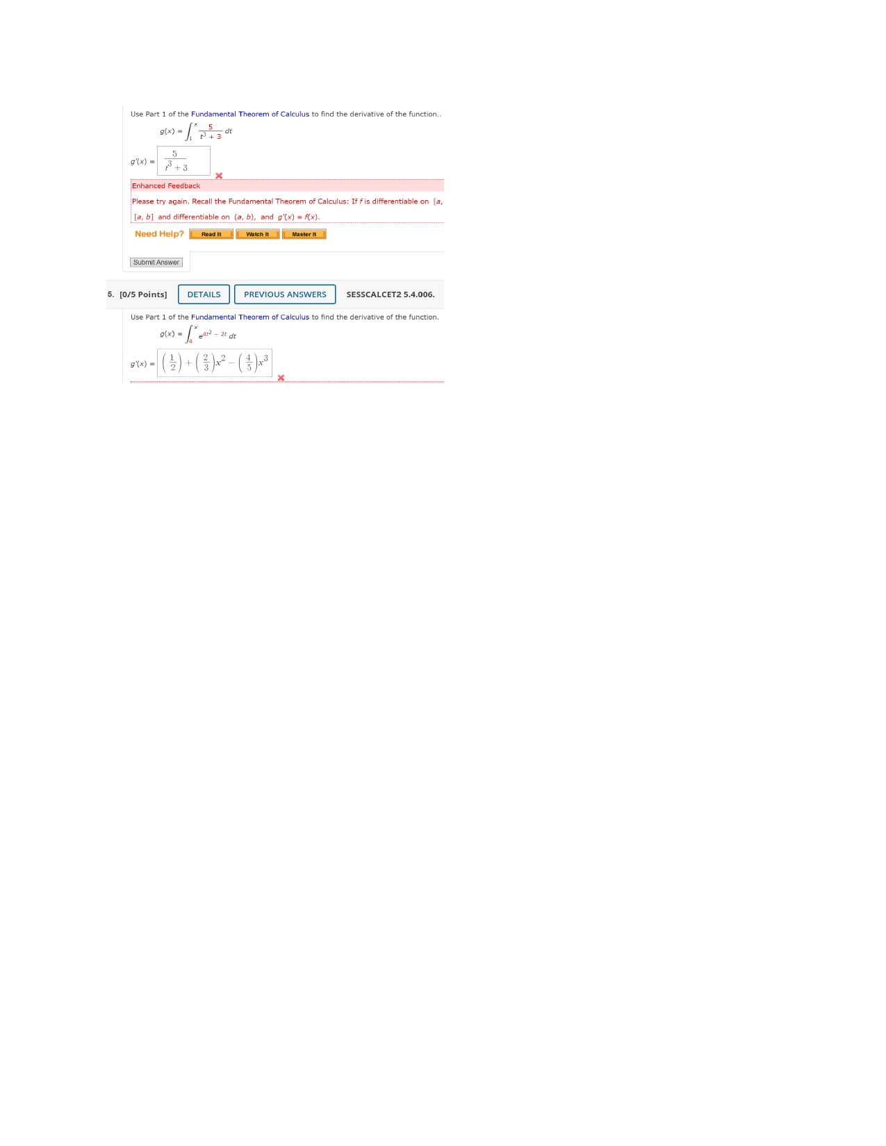 Solved Use Part 1 of the Fundamental Theorem of Calculus to | Chegg.com