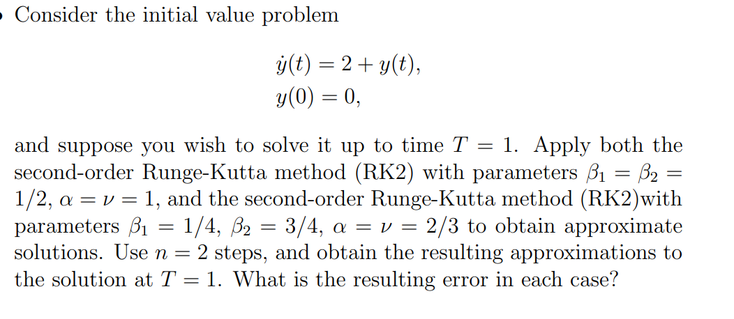 Solved Consider The Initial Value Problem | Chegg.com