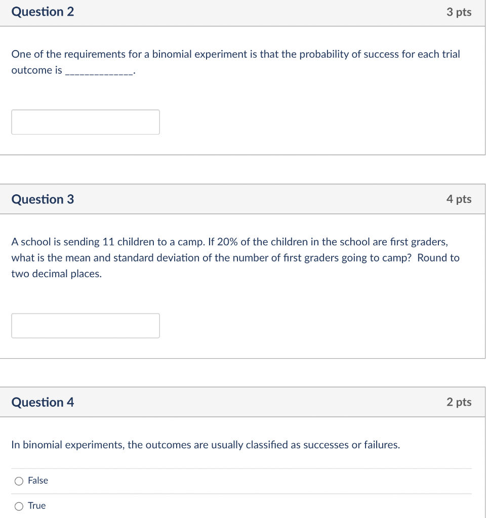Solved Question 2 3 pts One of the requirements for a | Chegg.com
