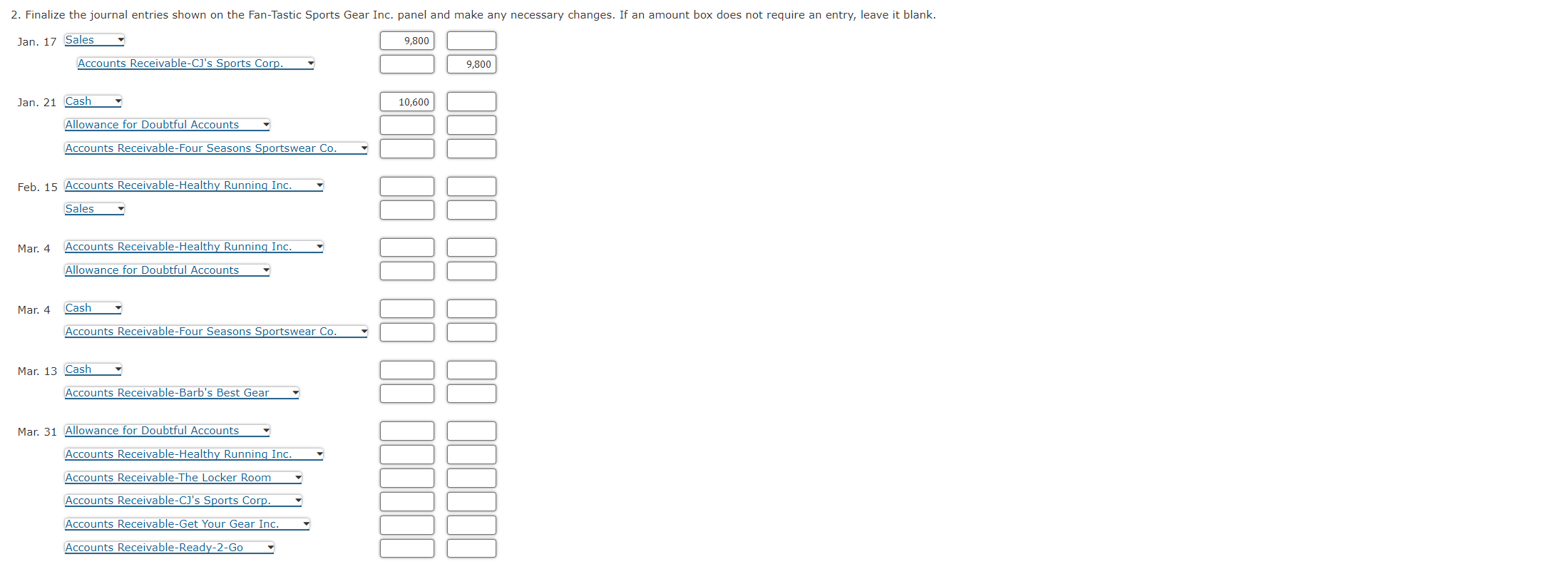 Mastery Problem Receivables FanTastic Sports Gear