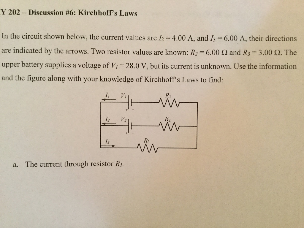 Solved In the circuit shown, the current values are I2 = | Chegg.com
