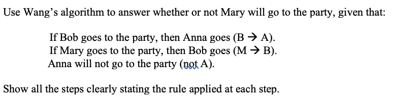 Solved Use Wang's algorithm to answer whether or not Mary | Chegg.com
