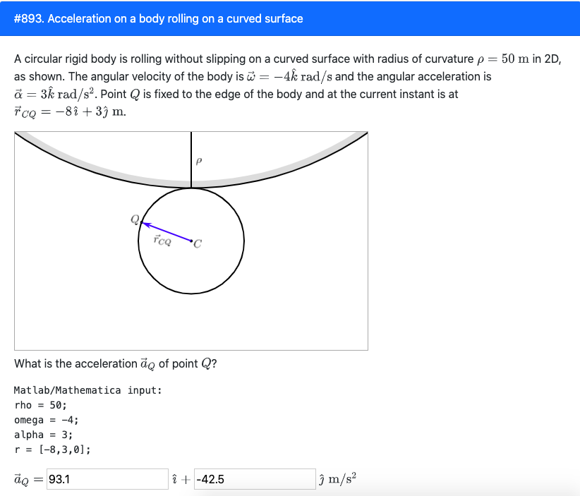 Solved 3 Acceleration On A Body Rolling On A Curved S Chegg Com