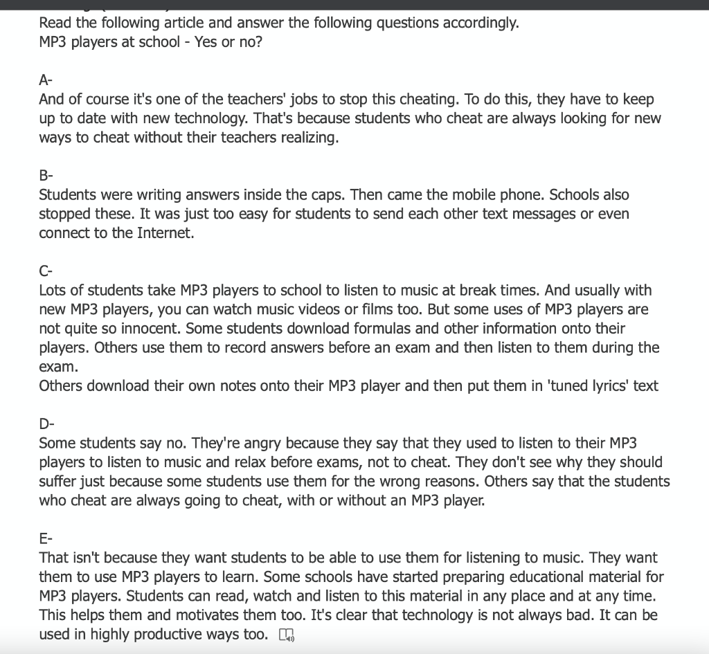 Solved Read The Following Article And Answer The Following Chegg Com
