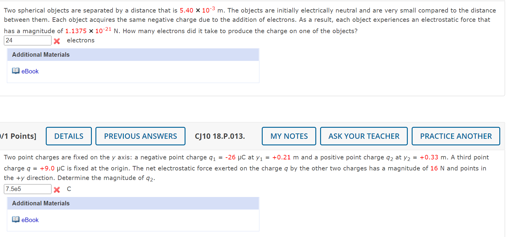 Solved Two spherical objects are separated by a distance | Chegg.com