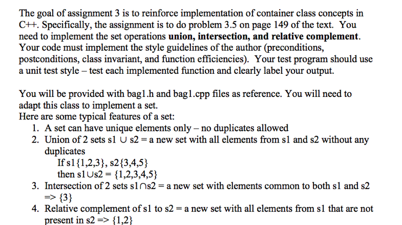 Solved The goal of assignment 3 is to reinforce | Chegg.com