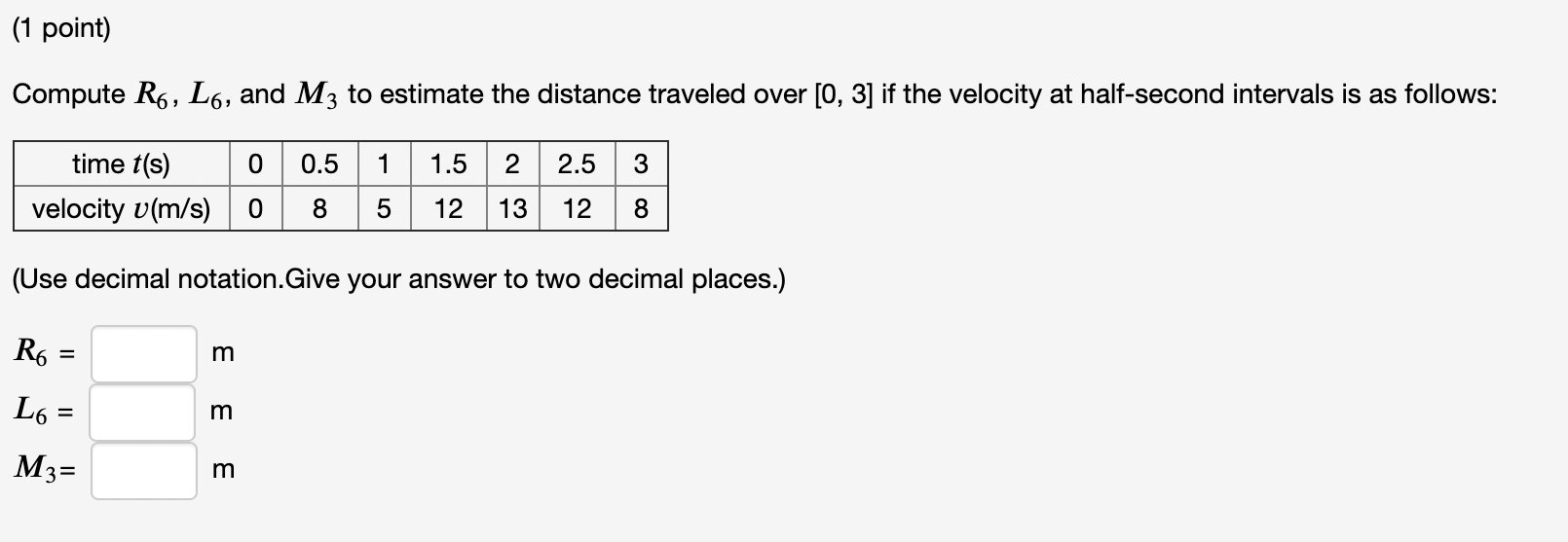 Solved Compute R6,L6, and M3 to estimate the distance | Chegg.com