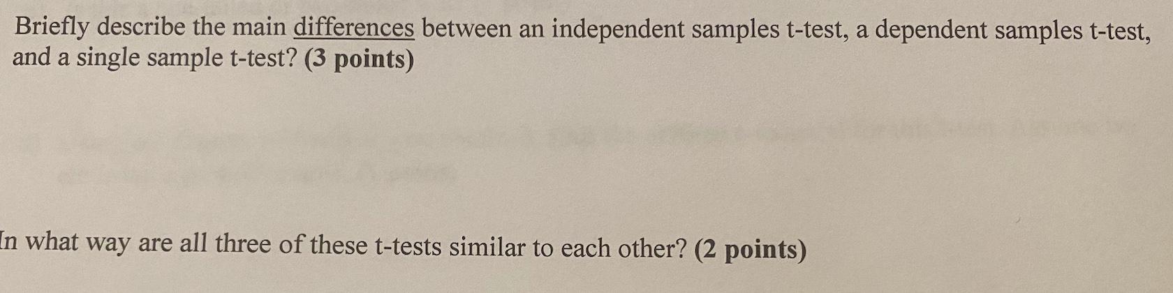 Solved Briefly describe the main differences between an | Chegg.com