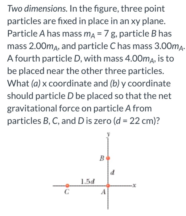 Solved Two Dimensions. In The Figure, Three Point Particles | Chegg.com