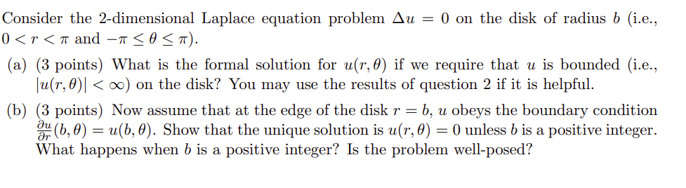 Solved Consider The 2-dimensional Laplace Equation Problem | Chegg.com