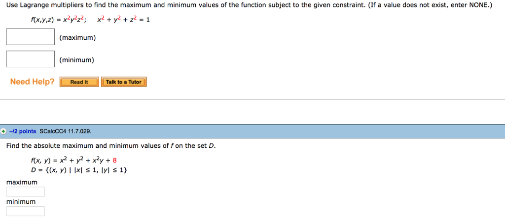 solved-use-lagrange-multipliers-to-find-the-maximum-and-chegg