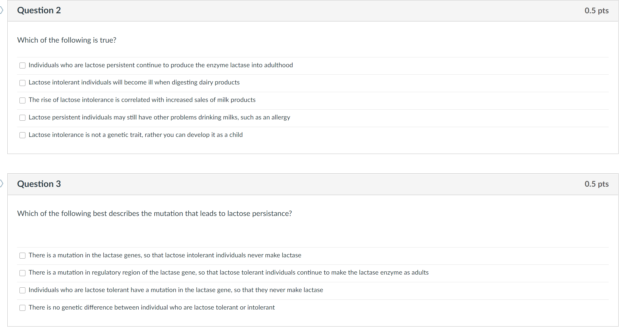 Solved Question 2 0.5 Pts Which Of The Following Is True? | Chegg.com