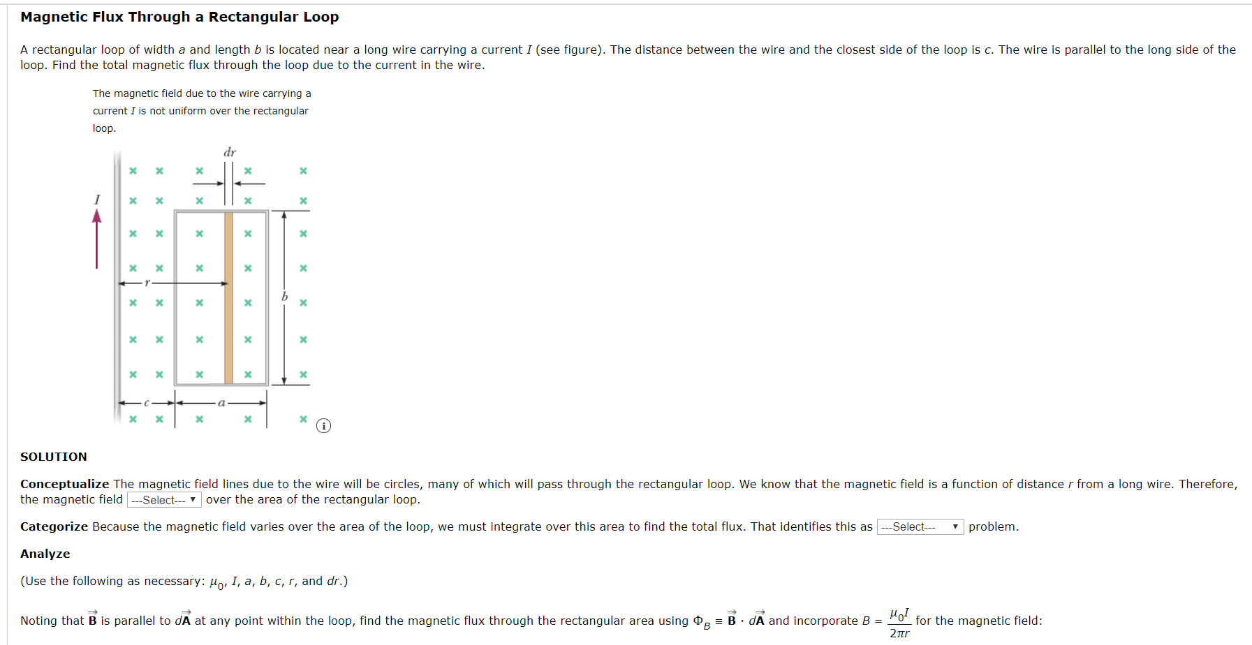 Solved Magnetic Flux Through A Rectangular Loop A