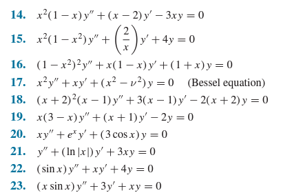 Solved In each of Problems 12 through 23, find all singular | Chegg.com
