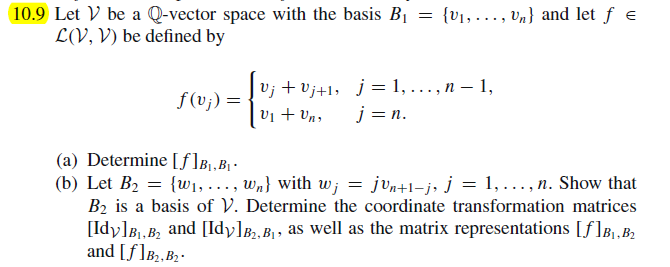 V1 Vn And Let F E 10 9 Letv Be A Q Vector Chegg Com