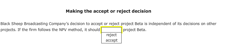 Solved Making The Accept Or Reject Decision Black Sheep | Chegg.com