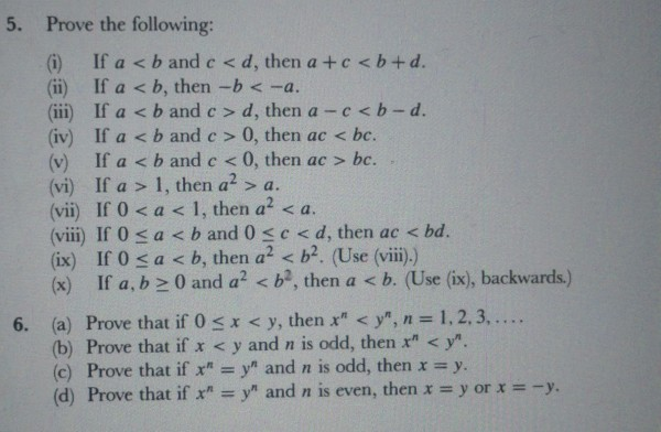 Solved 5. Prove the following: (i) If a