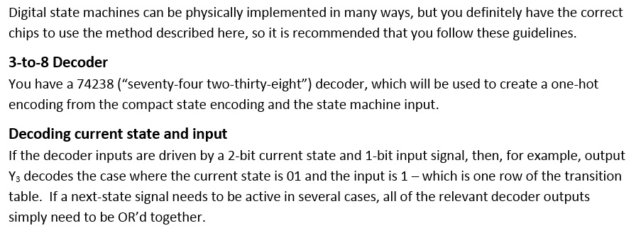 Solved Digital state machines can be physically implemented | Chegg.com
