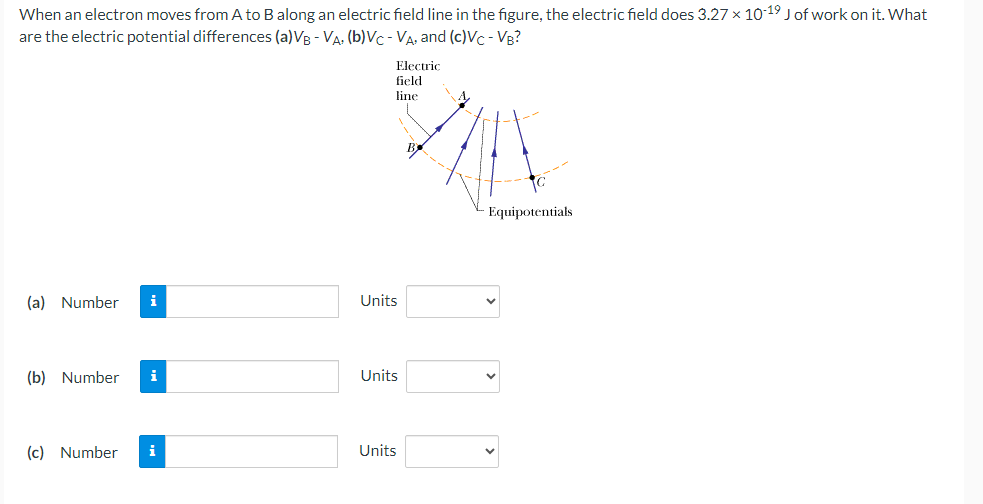 Solved When An Electron Moves From A To B Along An Electric | Chegg.com