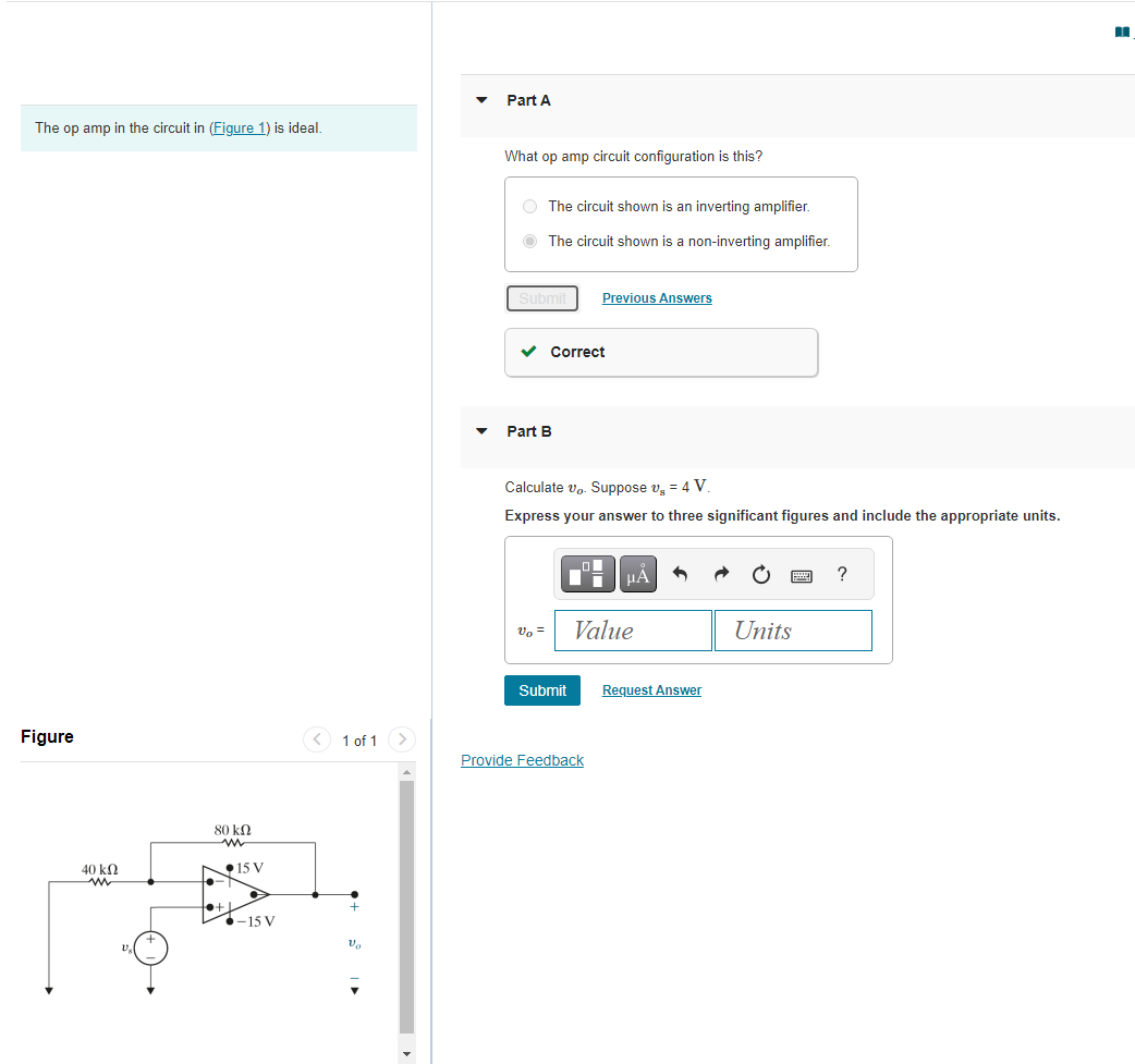 Solved The op amp in the circuit in । is ideal. What op amp | Chegg.com