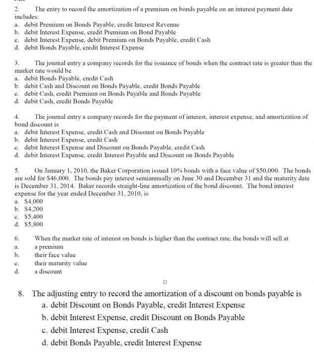 Solved 3 4. 2. The entry to record the amortization of a | Chegg.com