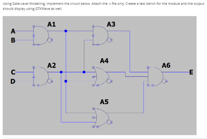 Solved Using Gate Level Modelling, implement the circuit | Chegg.com