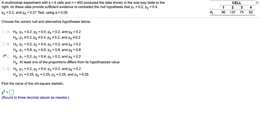 a multinomial experiment with