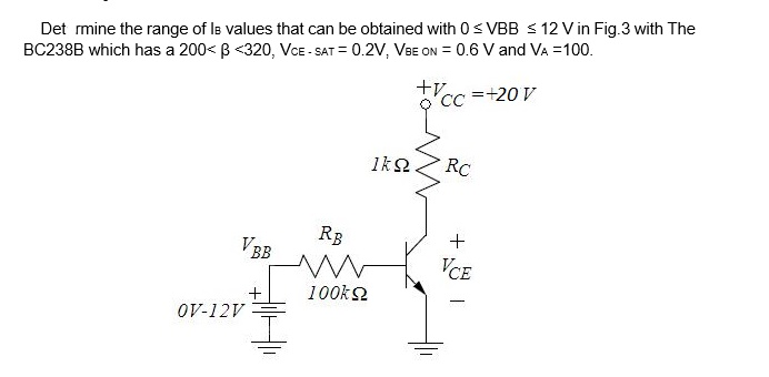 Solved 1. Determine the range of IB values that can be | Chegg.com