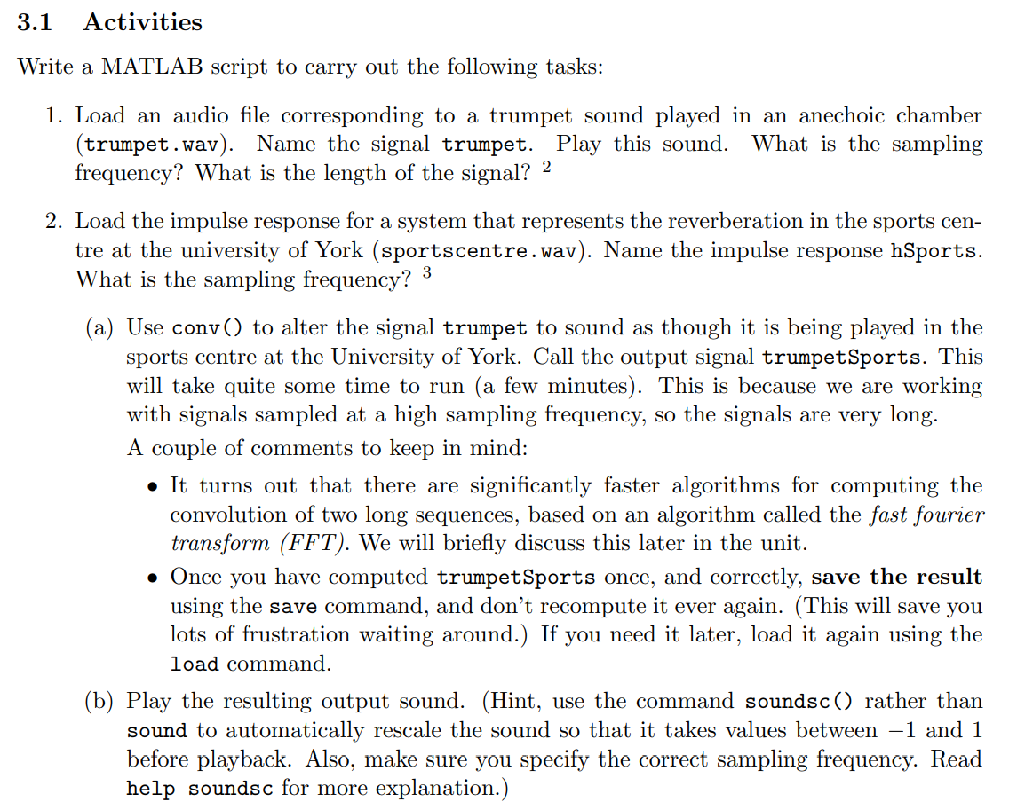 3 Implementing realistic reverb effects via | Chegg.com
