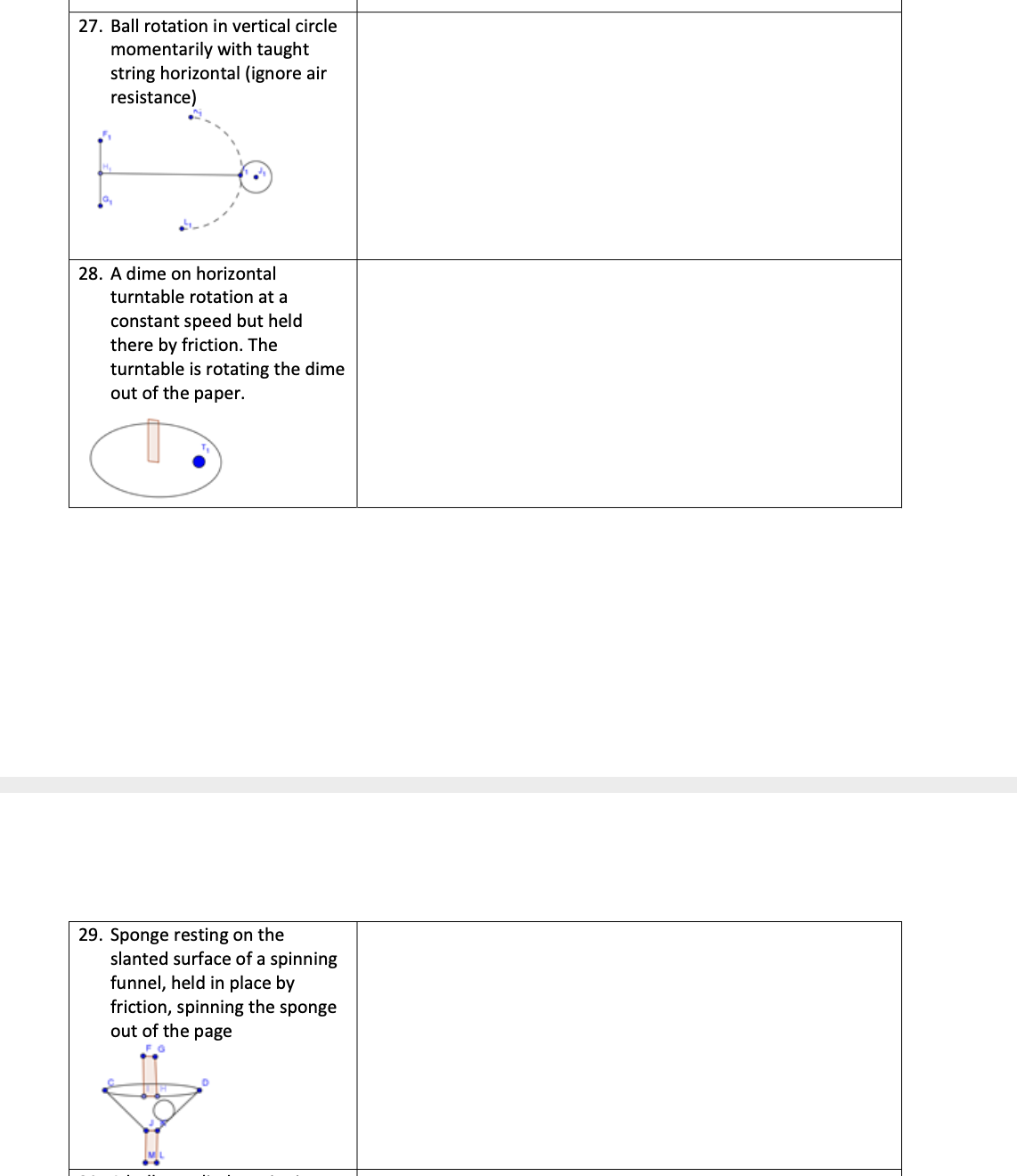 Solved Draw Free body diagrams for the following, and write | Chegg.com
