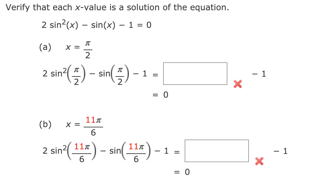 what is the value of x if 2 * sin x 1