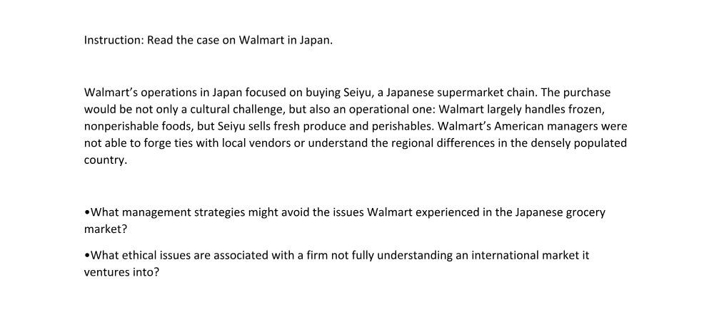 walmart in japan case study answers