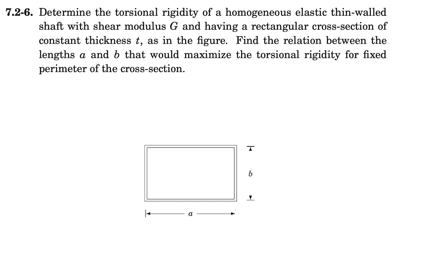 Solved 7.26. Determine the torsional rigidity of a