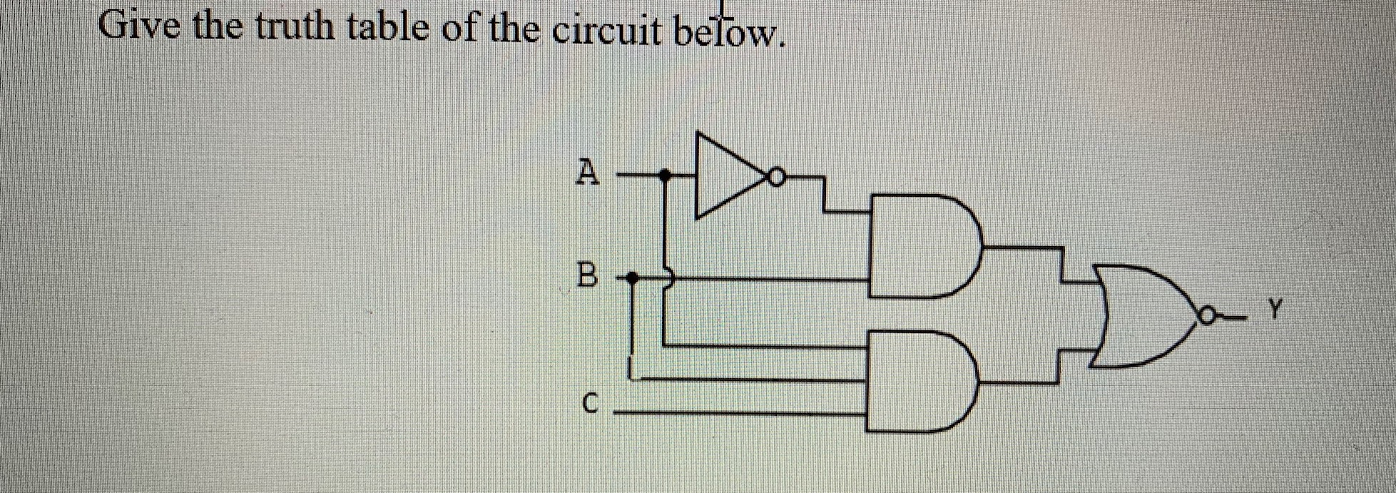 Solved Give the truth table of the circuit below. A — | Chegg.com