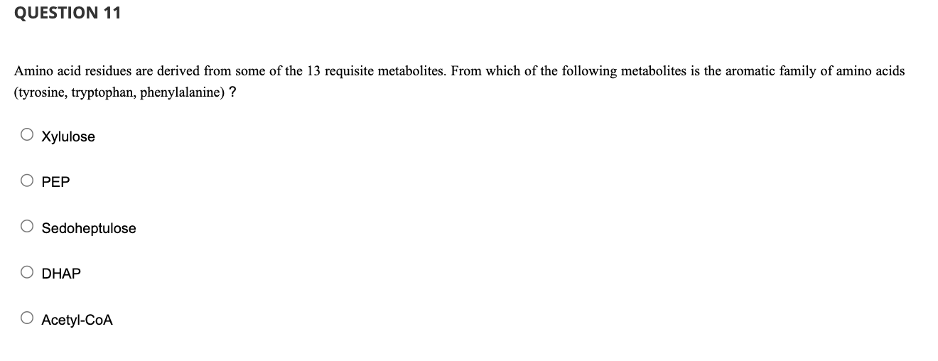 Solved Amino acid residues are derived from some of the 13 | Chegg.com