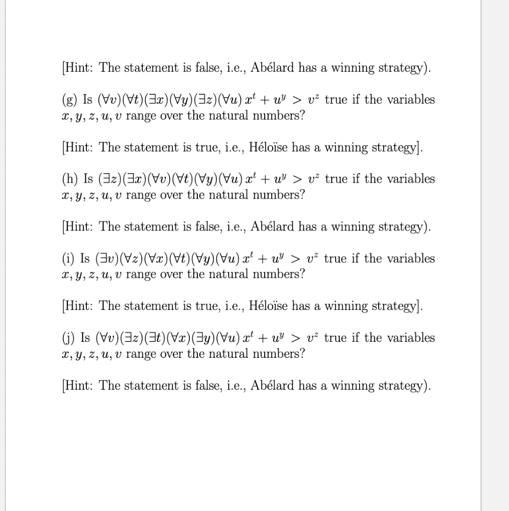 Solved 1. Find out whether the following statements are true | Chegg.com