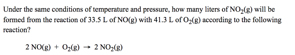 Solved Under the same conditions of temperature and | Chegg.com