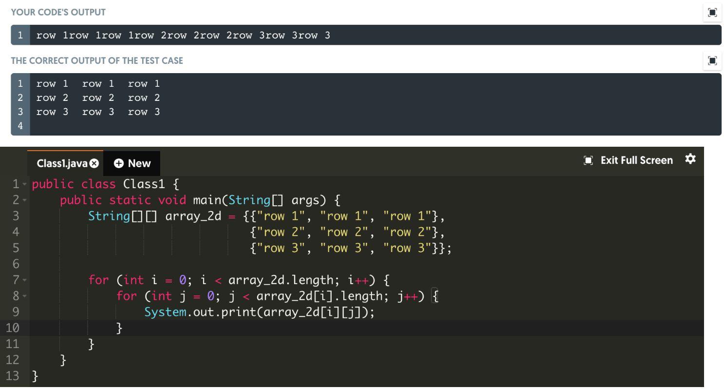 Solved YOUR CODE'S OUTPUT 1 THE CORRECT OUTPUT OF THE TEST | Chegg.com