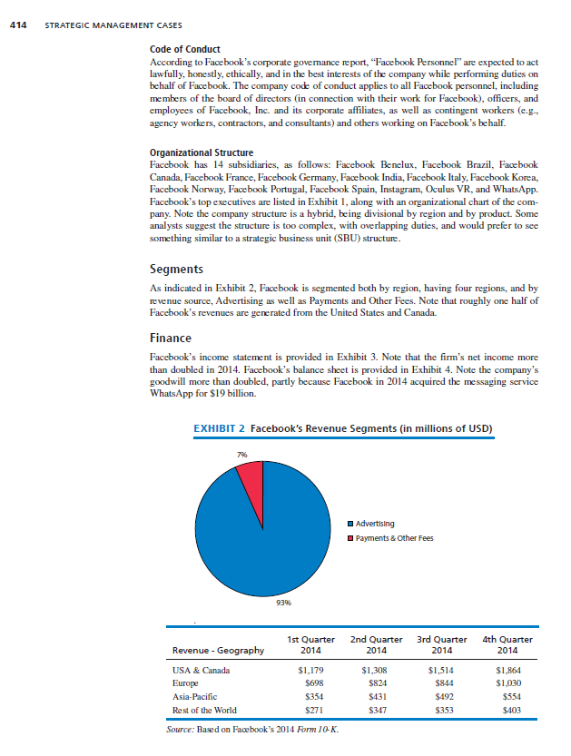 facebook case study strategic management