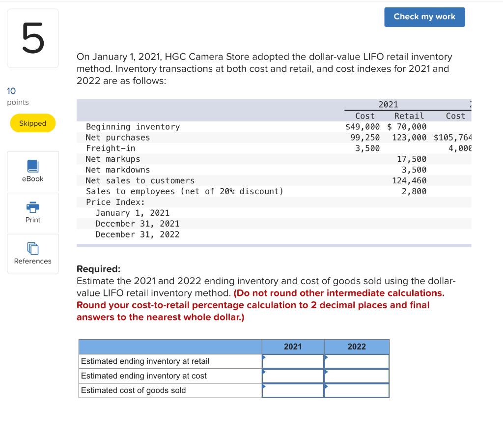 Solved Retail Beginning inventory Net purchases Freight-in | Chegg.com