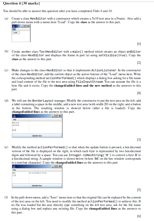 Solved Question 4 [30 marks] You should be able to answer | Chegg.com