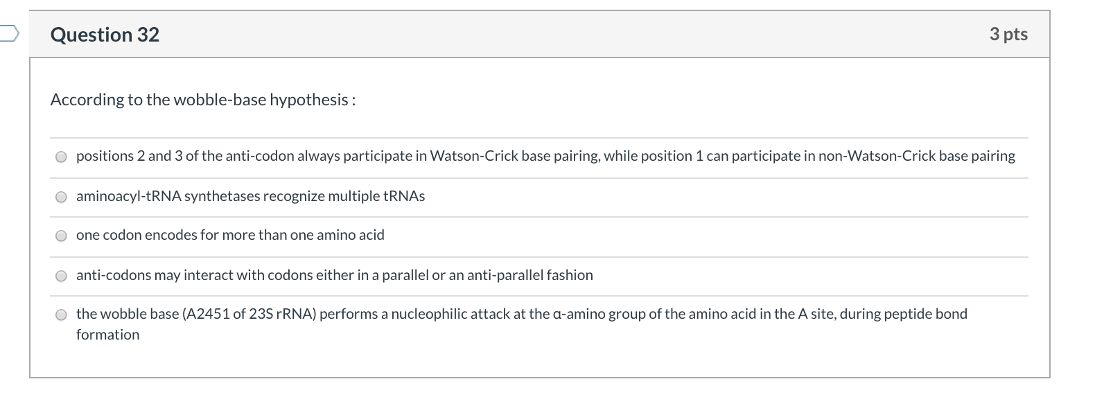Solved > Question 30 3 pts Which of the following statements | Chegg.com