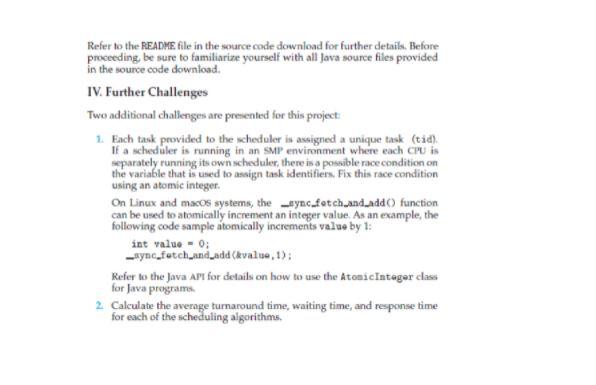 Solved Project 02: Scheduling Algorithms (total 170 pts) | Chegg.com