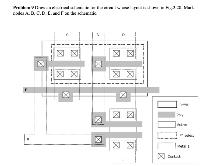 Solved Problem 9 Draw an electrical schematic for the | Chegg.com
